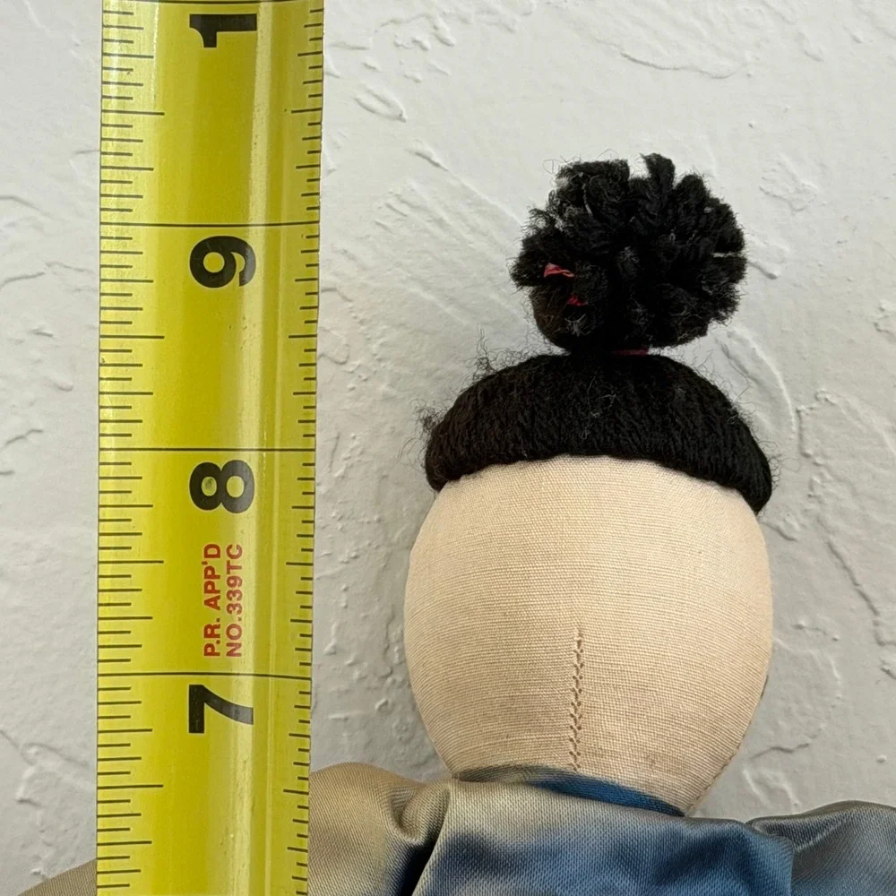 Pair Of Vintage Asian Dolls Primitive Blue Red‎ Boy and Girl Unique